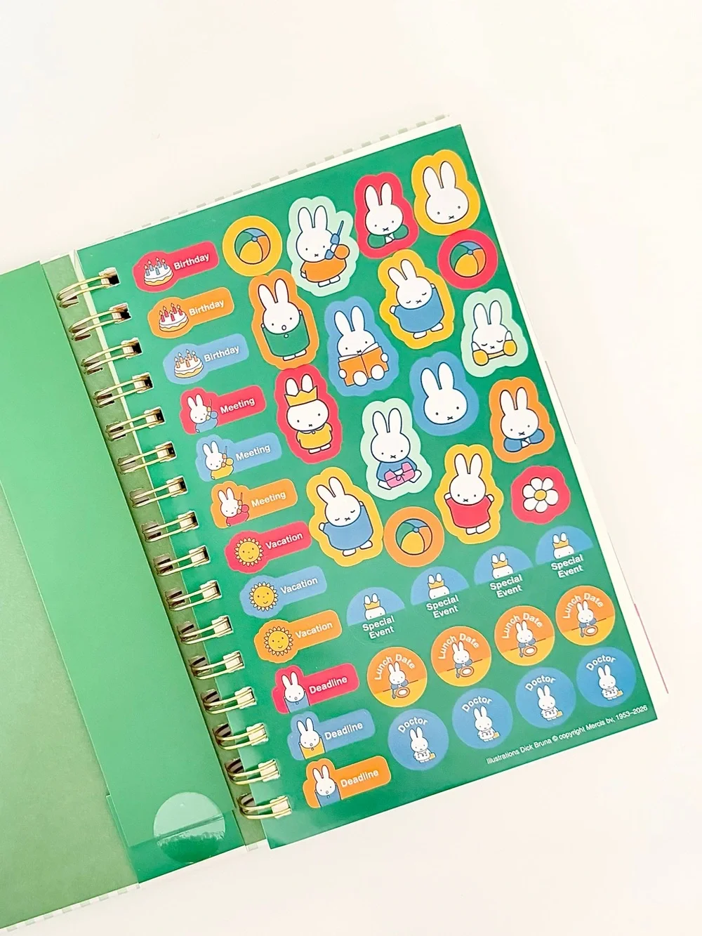 miffy 2027 Weekly Planner 17-month with Stickers